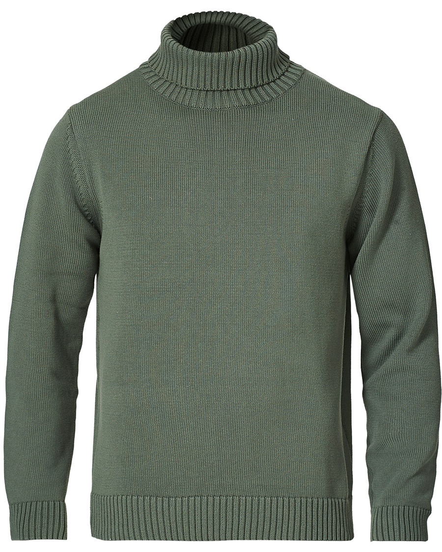 Stenströms Heavy Cotton Rollneck Dusty Olive Stenströms Heavy Cotton Rollneck Dusty Olive