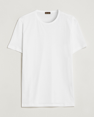 Herre | Hvite t-shirts | Stenströms | Solid Cotton T-Shirt White