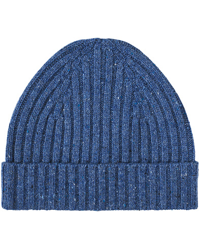 |  Ribbed Donegal Merino Hat Blue