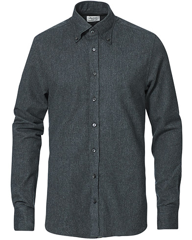 Flanellskjorter |  Slimline Flannel Shirt Dark Grey