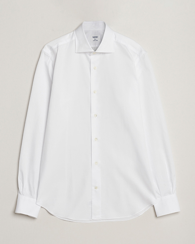 Herre | Mazzarelli | Mazzarelli | Soft Cotton Cut Away Shirt White