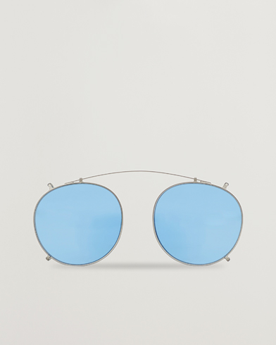 Herre | Runde solbriller | TBD Eyewear | Clip-ons Silver/Blue