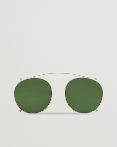 Runde solbriller |  Clip-ons Silver/Bottle Green