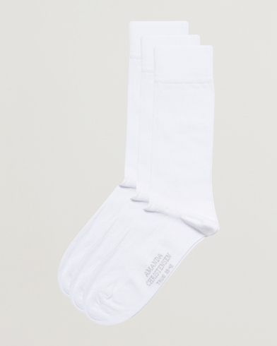 Herre |  | Amanda Christensen | 3-Pack True Cotton Socks White