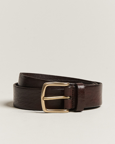 Herre | Umønstrede belter | Anderson's | Leather Belt 3 cm Dark Brown