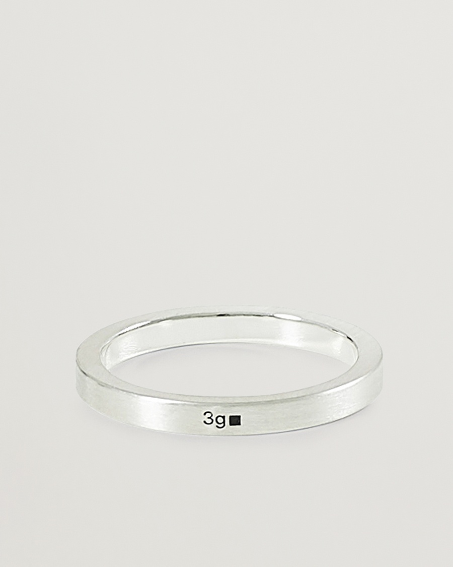 LE GRAMME Ribbon Brushed Ring Sterling Silver 3g – Sølv