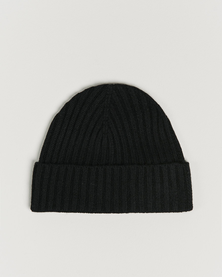 Herre | | Amanda Christensen | Rib Knitted Cashmere Cap Black