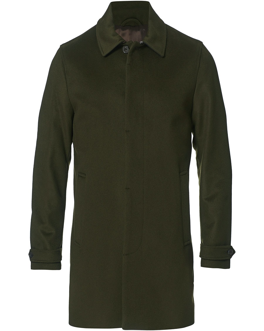  Carred Wool/Cashmere Car Coat Olive Extreme