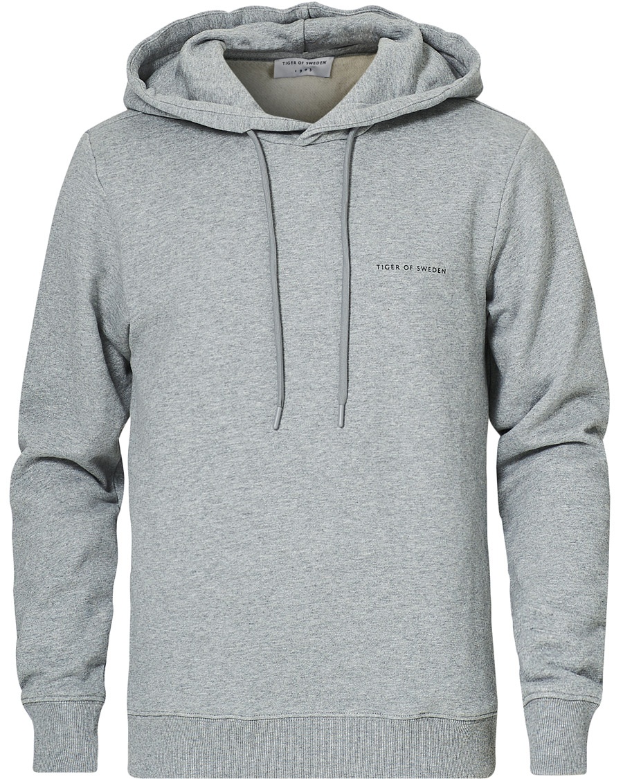 Tiger of Sweden Dominick Cotton Hoodie Mid Grey Mel Tiger of Sweden Dominick Cotton Hoodie Mid Grey Mel