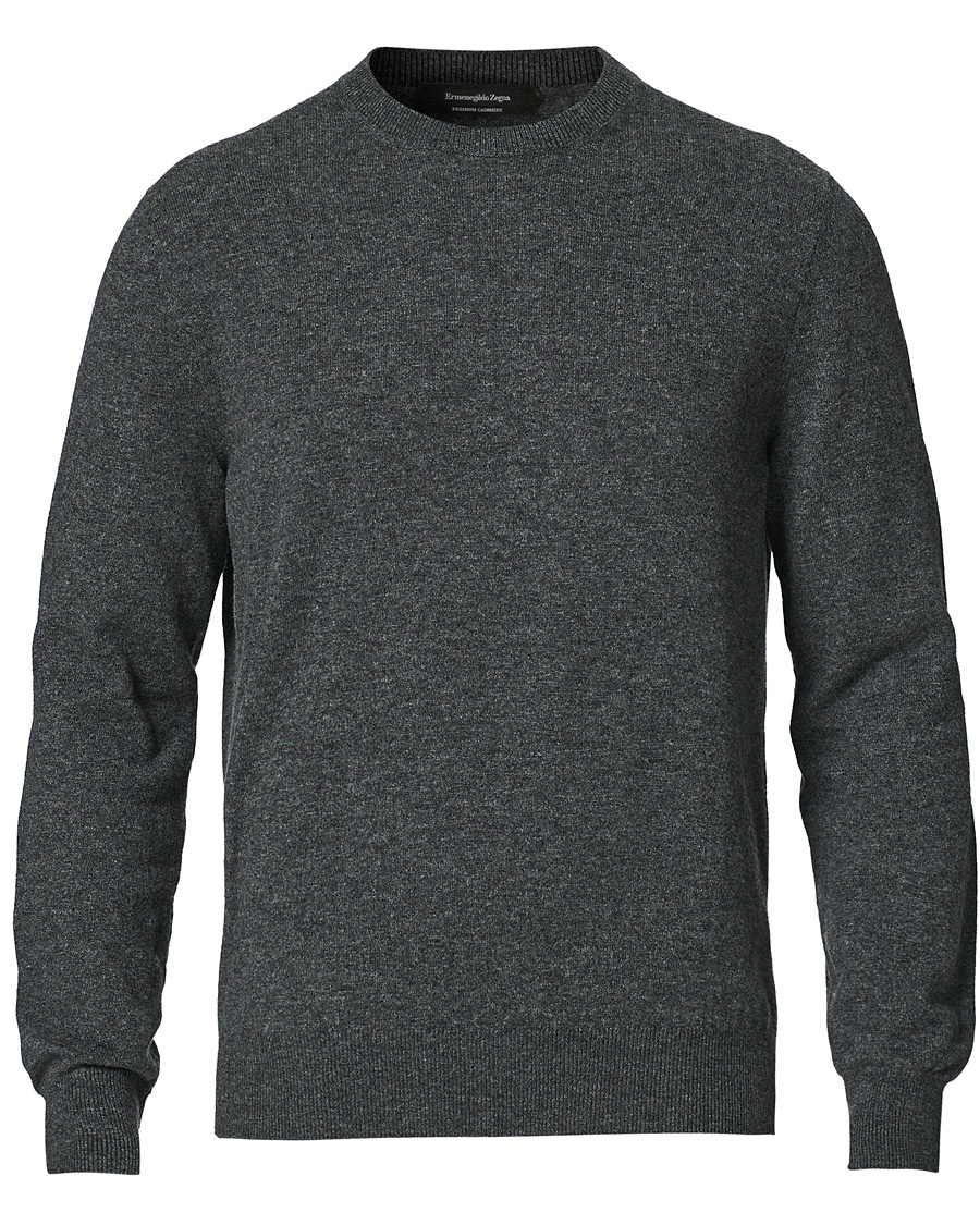  Cashmere Crew Neck Sweater Dark Grey