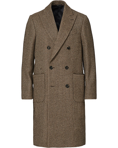 Morris Heritage Lytton Double Breasted Coat Brown