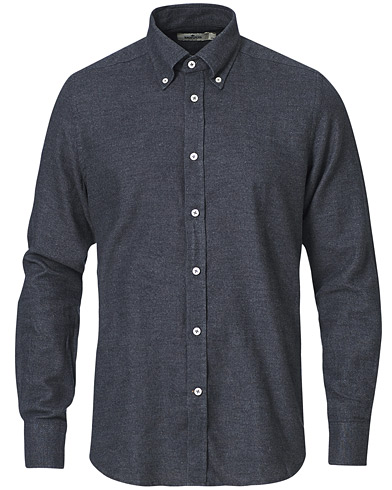  |  Structured Button Down Flannel Shirt  Grey