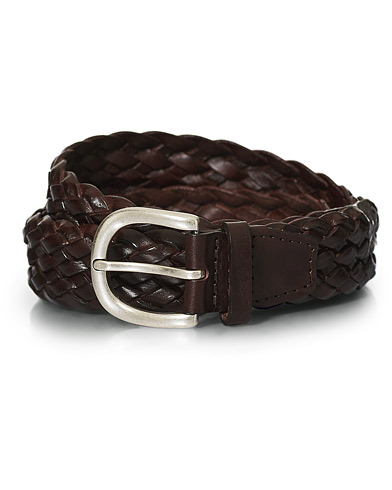 Belte |  Braided Leather Belt 3 cm Dark Brown