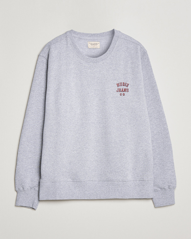 Herre |  | Nudie Jeans | Frasse Logo Sweatshirt Grey melange