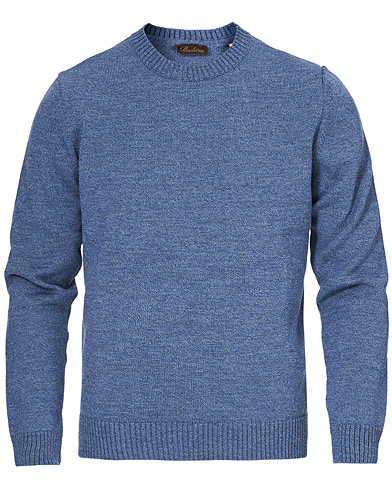  |  Heavy Knitted Merino Crew Neck Blue Mouliné