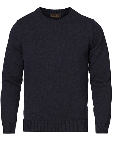  |  Heavy Knitted Merino Crew Neck Brown/Blue Mouliné