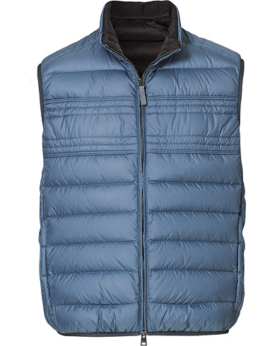 Brioni Quilted Down Gilet Steel Blue