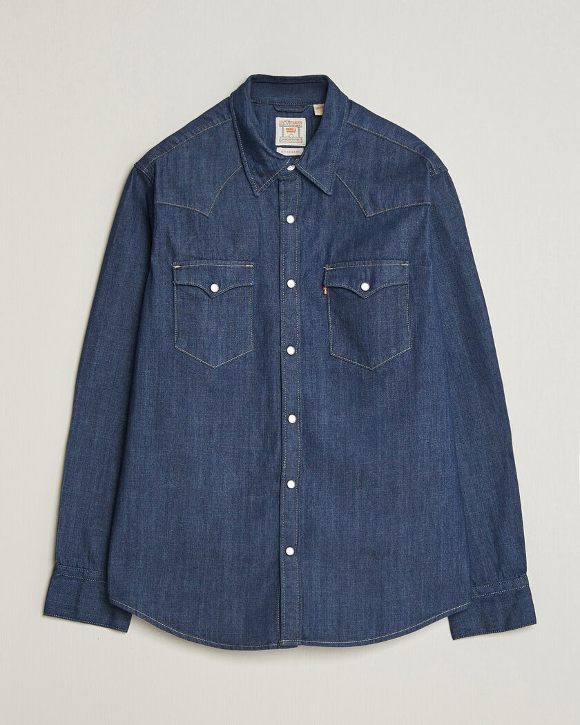 Levi's Barstow Western Standard Shirt Rinse Marbled – Blå