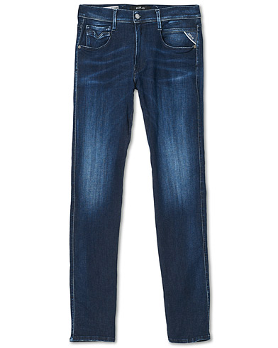  |  Anbass Hyperflex White Shades Jeans  Dark Blue