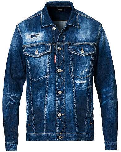 Jeansjakker |  Ripped Denim Jacket Indigo