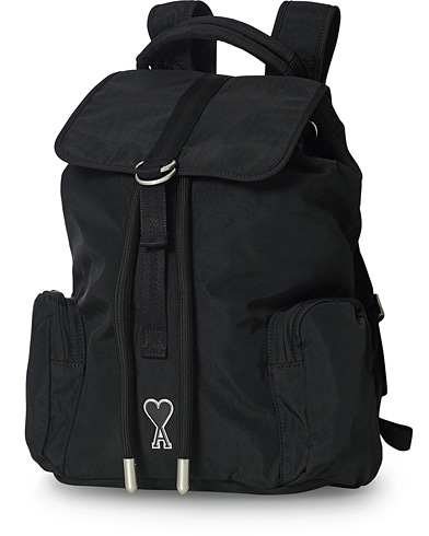 AMI Water Repellent Nylon Backpack Black