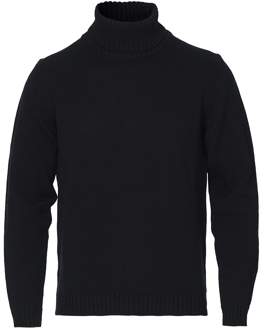 Zanone Virgin Merino Wool Rollneck Navy