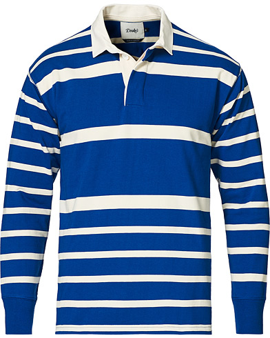 Rugbygensere |  Striped Cotton Rugby Shirt Blue/White