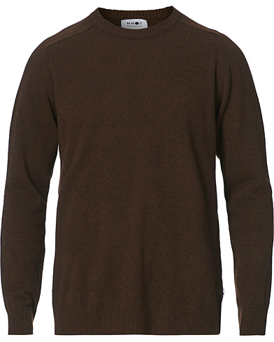  |  Edward Lambswool Crew Neck Pullover Brown