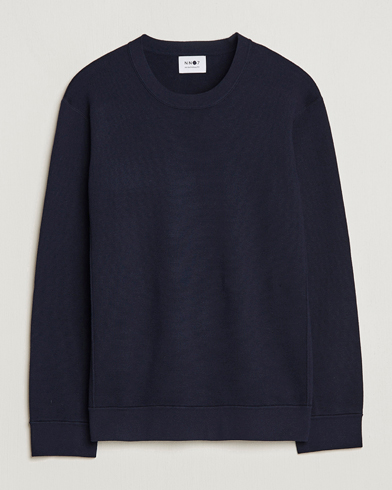 Herre | Pullovers rund hals | NN07 | Luis Cotton/Modal Pullover Navy Blue
