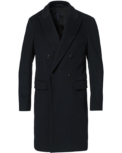 Luxury Brands |  Double Breasted Cashmere Coat Navy