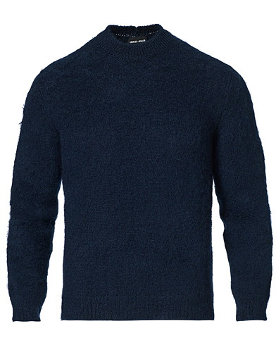 Giorgio Armani Brushed Mohair Sweater Navy