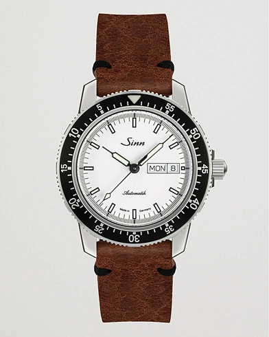 Herre | Klokker | Sinn | 104 I W Pilot Watch 41mm Leather Strap White
