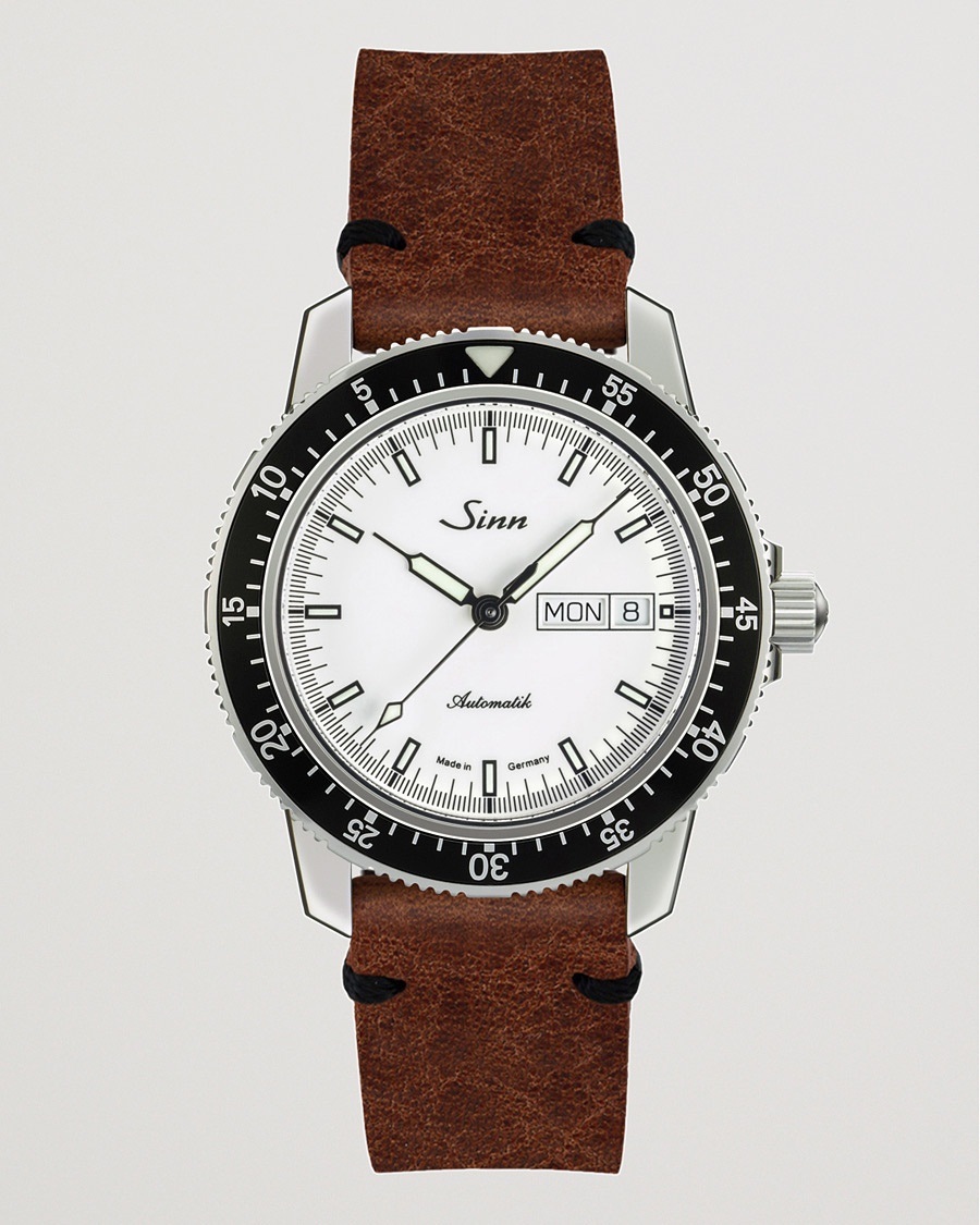 Herre | Skinnrem | Sinn | 104 I W Pilot Watch 41mm Leather Strap White