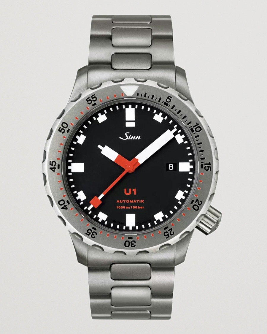 Sinn U1 Diving Watch 44mm Black – Sølv