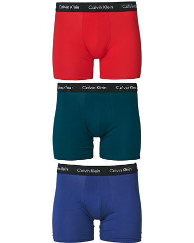 Calvin Klein Cotton Stretch 3-Pack Boxer Breif Green/Navy/Red