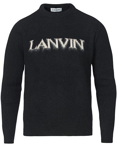 Lanvin Baby Alpaca Logo Sweater Black