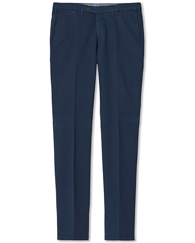 Canali Slim Fit Twill Cotton Chinos Navy