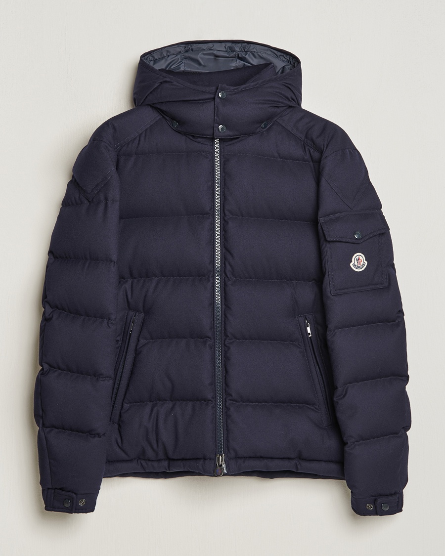 Moncler Montgenevre Flannel Down Jacket Navy – Svart
