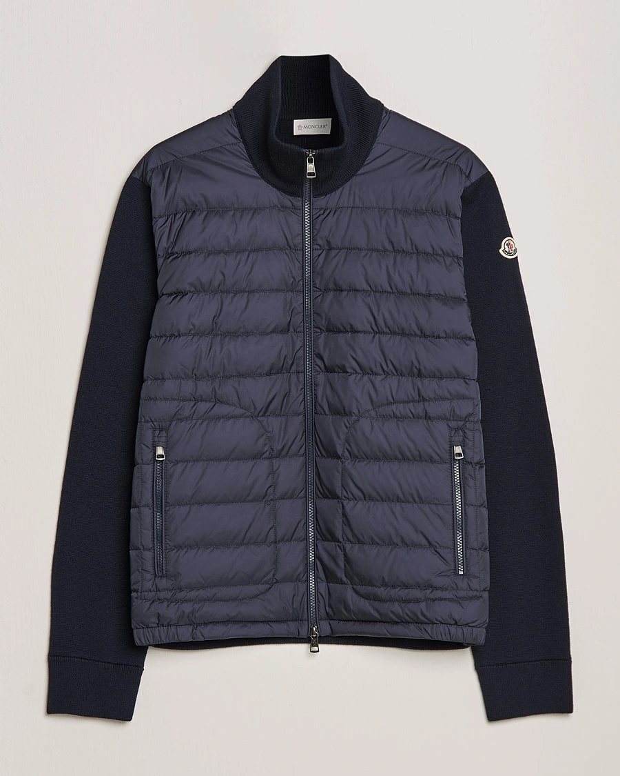 Moncler Hybrid Zip Cardigan Navy – Blå