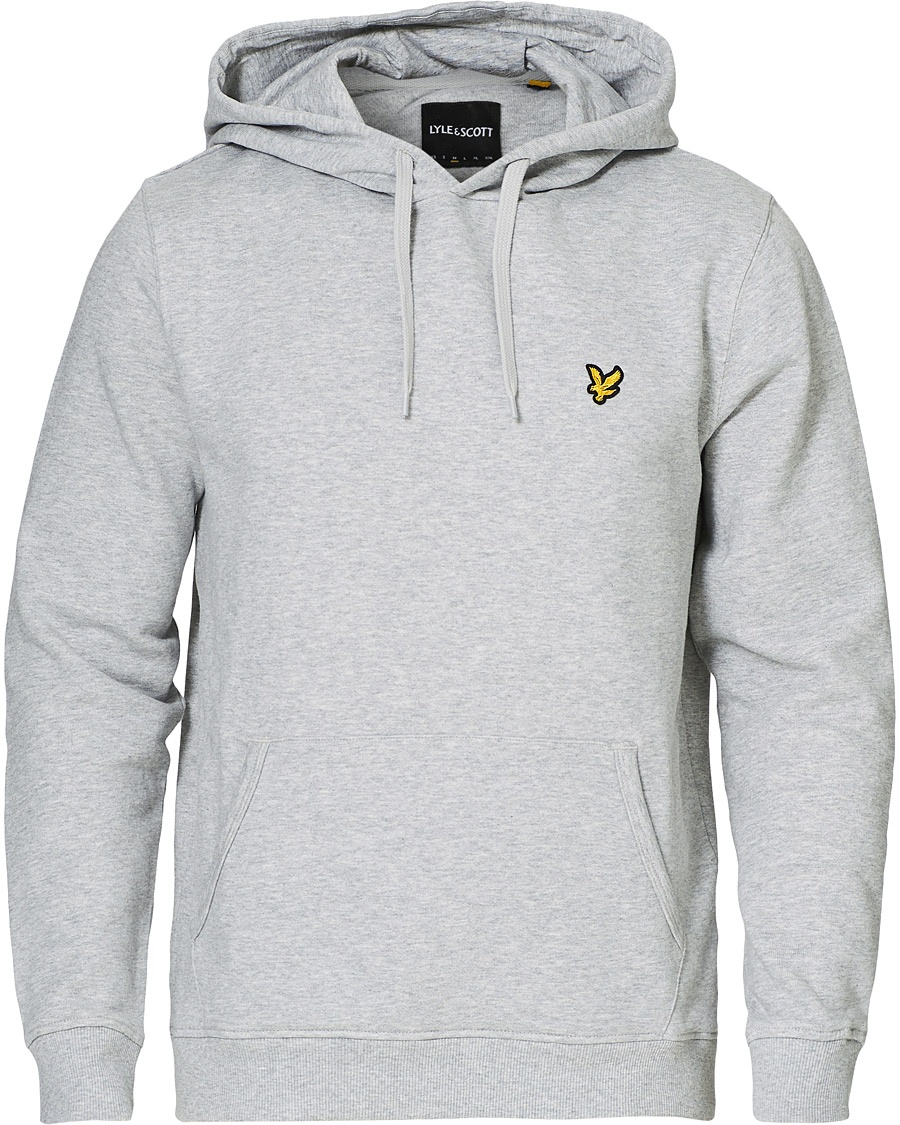 Lyle & Scott Organic Cotton Pullover Hoodie Light Grey Marl Lyle & Scott Organic Cotton Pullover Hoodie Light Grey Marl