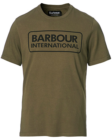 Barbour International Large Logo Crew Neck Dusky Khaki