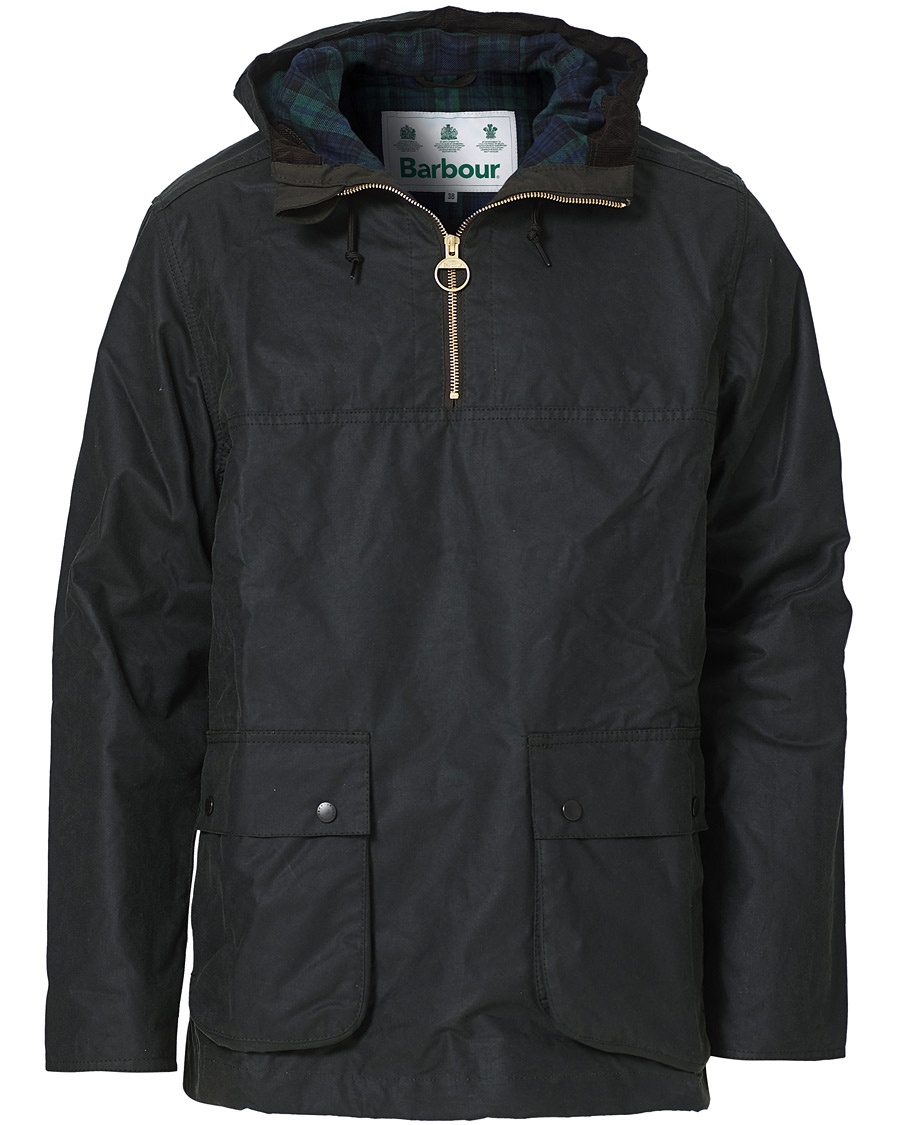 Herre | | Barbour White Label | Wax Smock Anorak Sage