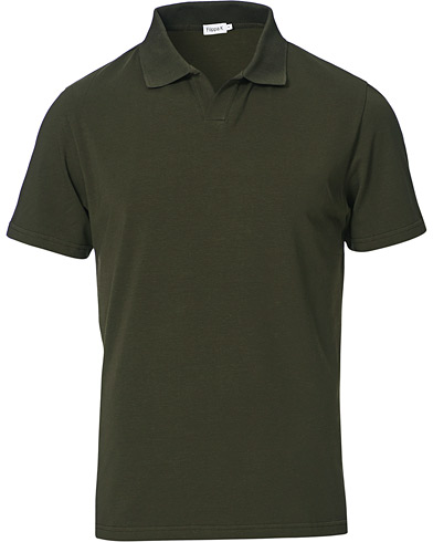 Filippa K Soft Lycra Polo T-Shirt Moss Green