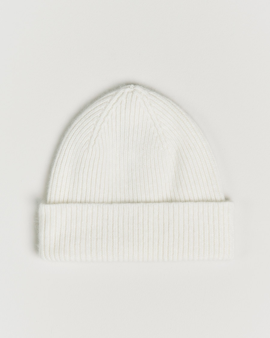 Le Bonnet Lambswool/Caregora Beanie Snow – Hvit