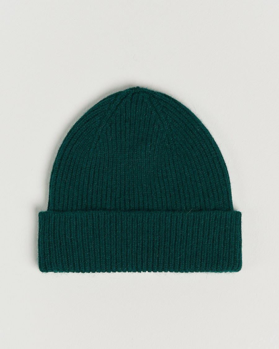 Le Bonnet Lambswool/Caregora Beanie Moss – Grønn
