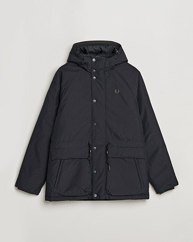 Herre |  | Fred Perry | Padded Zip Through Parka  Black