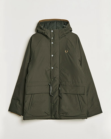 Herre |  | Fred Perry | Padded Zip Through Parka  Hunting Green