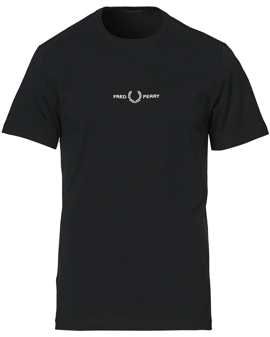 Fred Perry Embroidered T-Shirt Black Fred Perry Embroidered T-Shirt Black