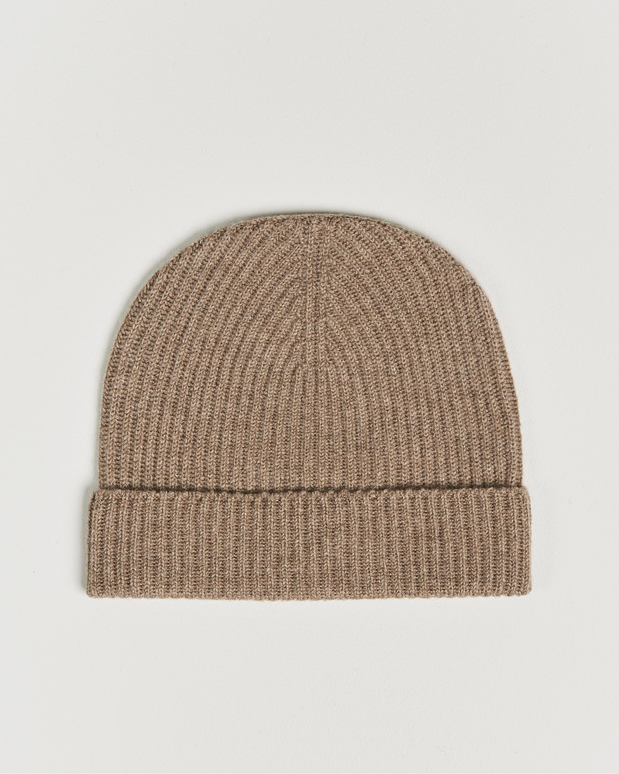 Herre | Luer | Johnstons of Elgin | Cashmere Ribbed Hat Otter