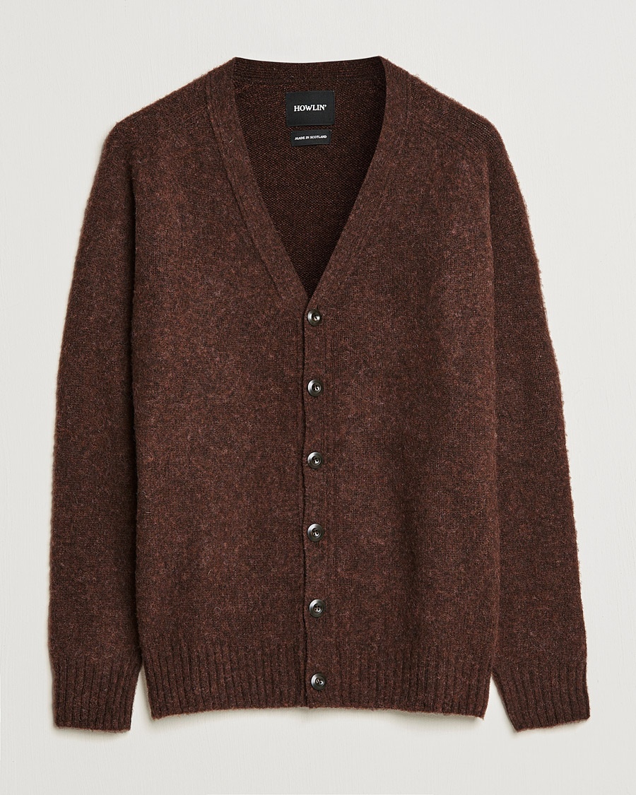 Herre | | Howlin' | Brushed Wool Cardigan Brownish